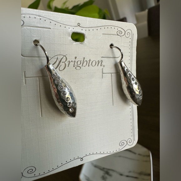Brighton BILBAO French Wire Drop Long Earrings Crystal - Picture 3 of 4